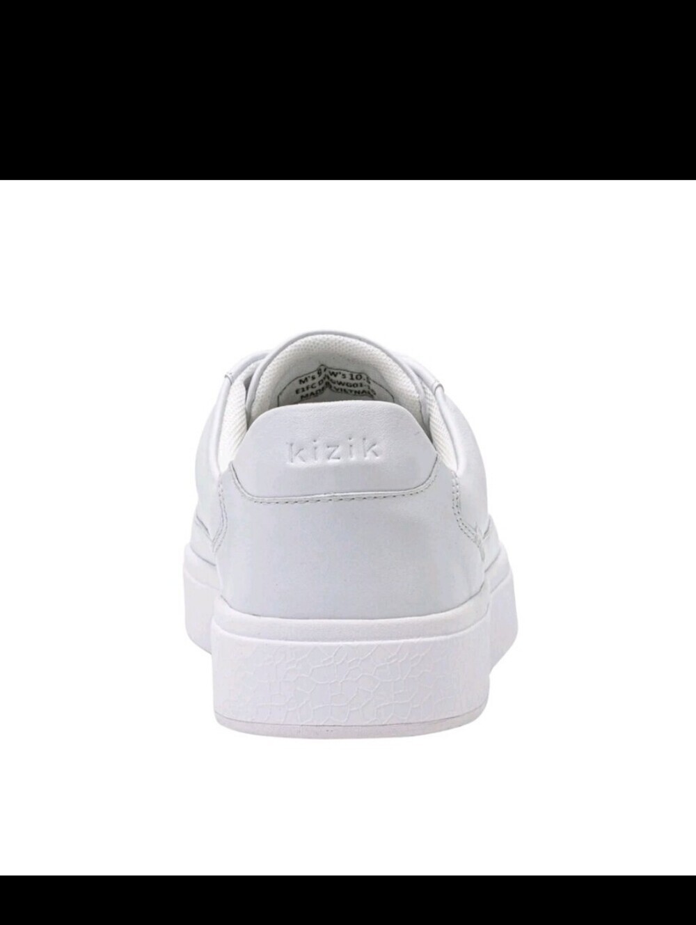Kizik Vegas Unisex Hands-Free Leather Sneakers - Ivory White - Picture 3 of 9
